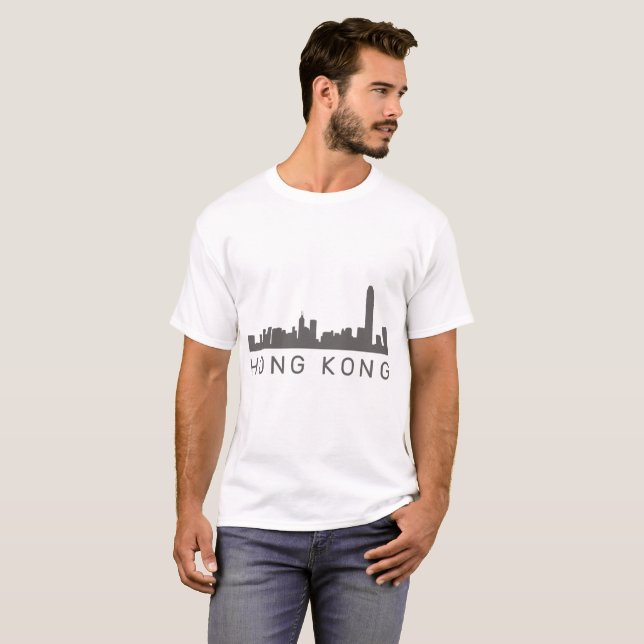 Camiseta Hong Kong Gift HK Skyline Gpresente (Frente Completa)