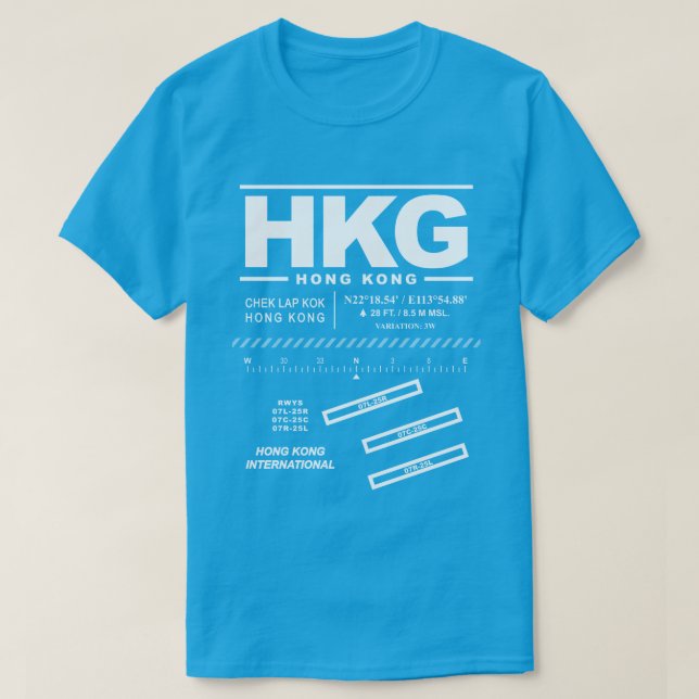 Camiseta Hong Kong International Airport HKG T-Shirt (Frente do Design)