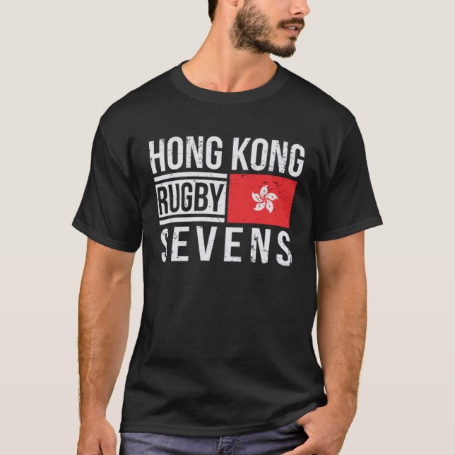 Camiseta Hong Kong Rugby Sevens 7s. Orgulhosos Fãs da HK Te (Frente)