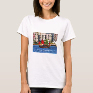 Camiseta Hong Kong Sampan a pérola do Oriente