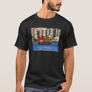 Camiseta Hong Kong Sampan a pérola do Oriente
