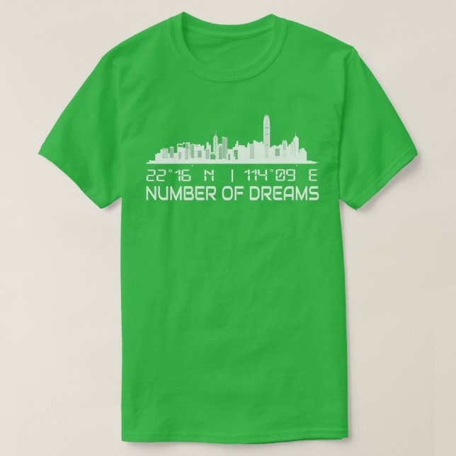 Camiseta Hong Kong Skyline Gps Coordena a Cidade Capital (Frente do Design)