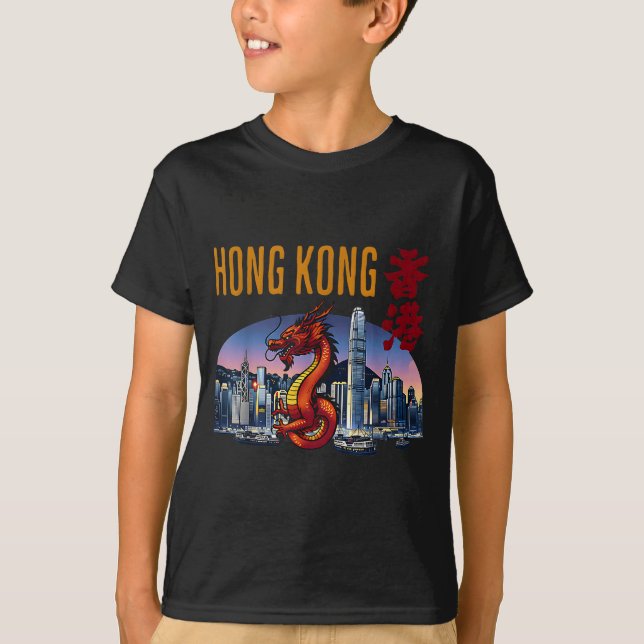 Camiseta Hong Kong Traveler Year Of Dragon Victoria Harbor  (Frente)