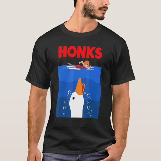 Camiseta Honk Goose  Duck chicken meme Idea (Frente)