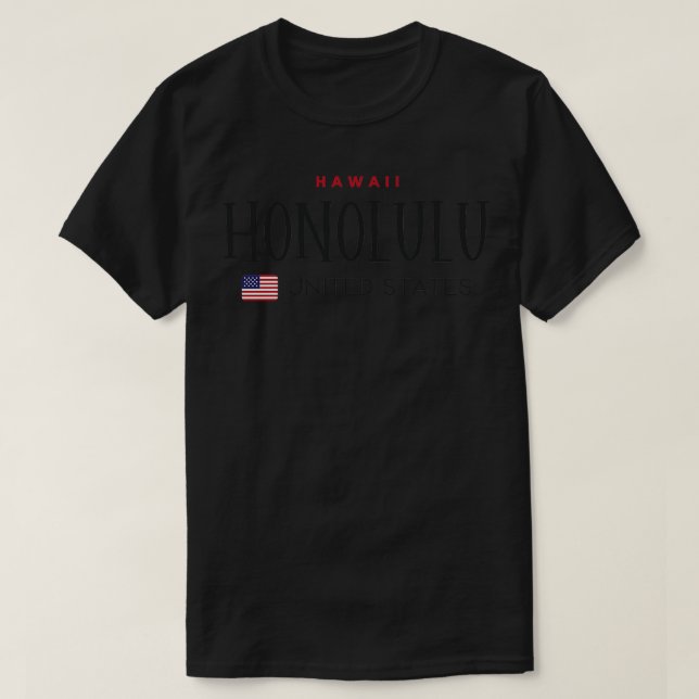 Camiseta Honolulu Hawaii Estados Unidos (Frente do Design)