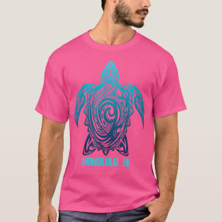 Camiseta Honolulu Hawaii - Tartaruga Tribal Havaiana Surfer