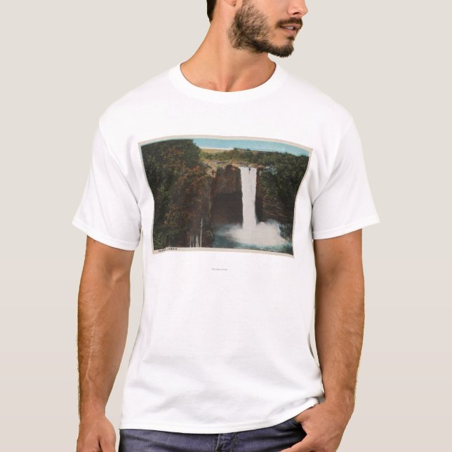 Camiseta Honolulu, HI - ideia de quedas do arco-íris (Frente)
