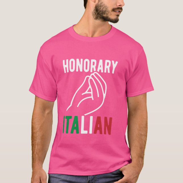 Camiseta Honorário Italiano Casamento Engraçado Da Mão Ital (Frente)