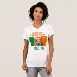 Camiseta HONORARY BLARNEY STONE IRISH LASS BEIJA-ME T-Shirt