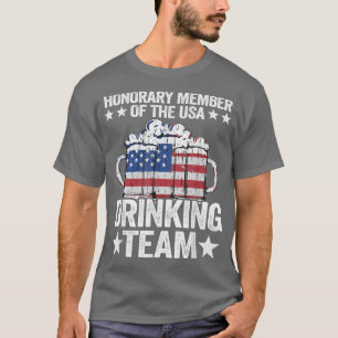 Camiseta Honorary Member Of The USA Drinking Team American 