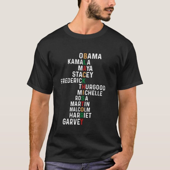 Camiseta Honoring Black Leaders in History Culture and Lega (Frente)