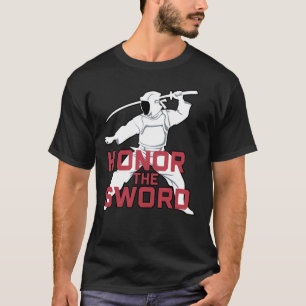 Camiseta Honra a Espada Kendo Design de Arte Marcial Japone