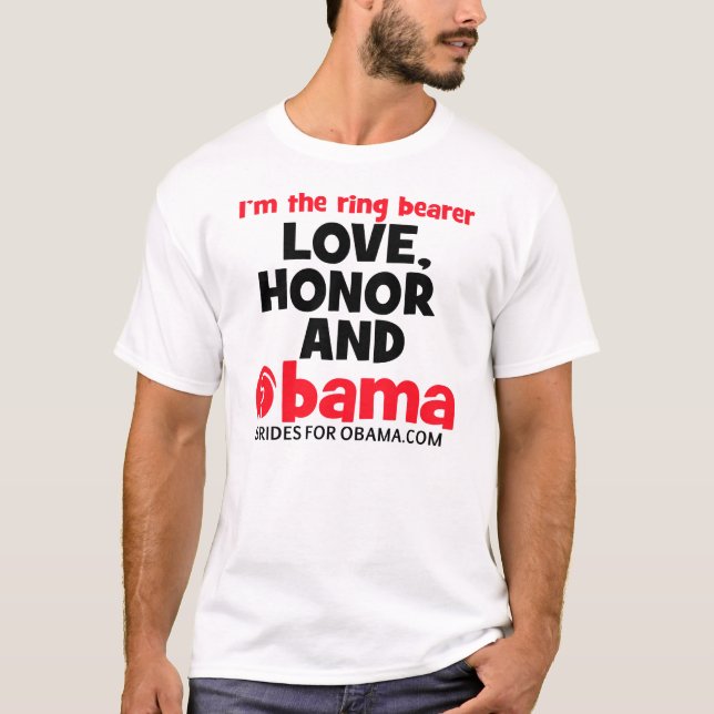 Camiseta Honra de amor e portador do anel democrático de Ob (Frente)