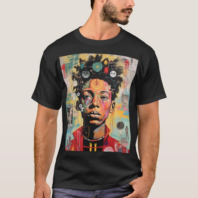 Camiseta Honra de História Negra - Design de Patrimônio e I (Frente)