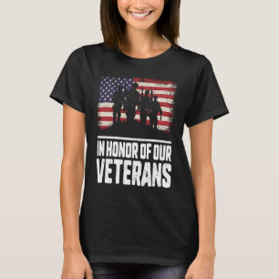 Camiseta Honra De Nossos Veteranos Dia Vermelho Poppy Flor