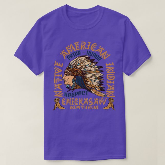 Camiseta Honra e Respeito do Orgulho Americano Nativo  (Frente do Design)