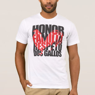 Camiseta Honra Família Respeitante Tee do Galos