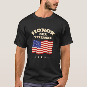 Camiseta Honra Nossos Veteranos Cita Veteranos Dia do Exérc