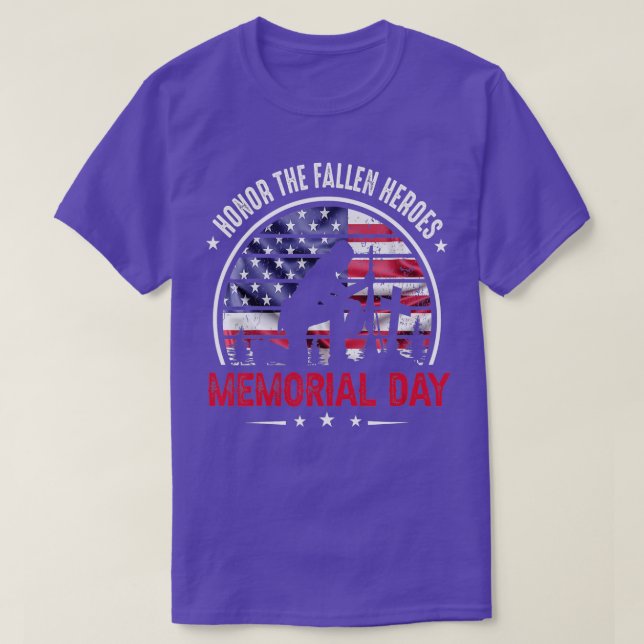 Camiseta Honra O Fallen Heroes Memorial Day (Frente do Design)