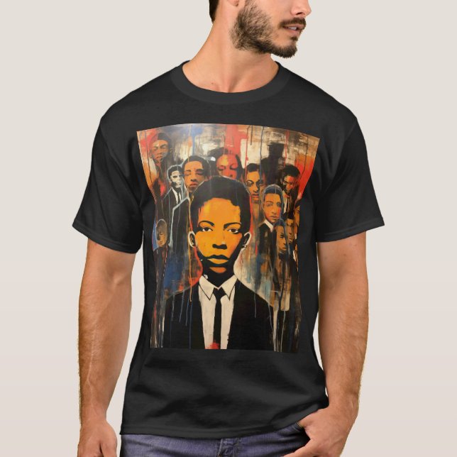 Camiseta honra o Mês da História Negra, celebrando a heranç (Frente)