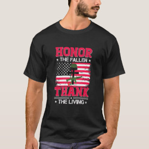 Camiseta Honra O Obrigado Falecido O Dia 1 dos Veteranos Vi