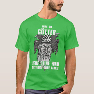 Camiseta Honra os deuses amam sua esposa Eu Walhalla por Vi