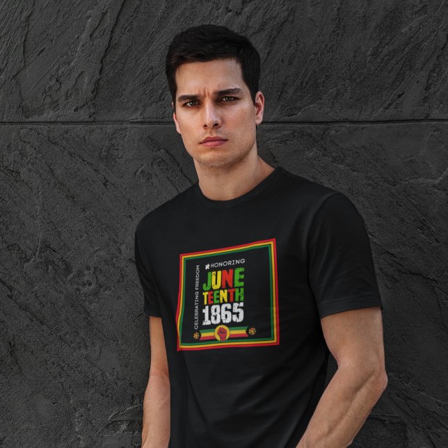 Camiseta Honrando 18 de junho de 1865 - Celebrando a Liberd (Criador carregado)