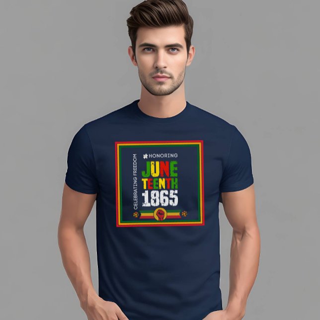 Camiseta Honrando 18 de junho de 1865 - Celebrando a Liberd (Criador carregado)
