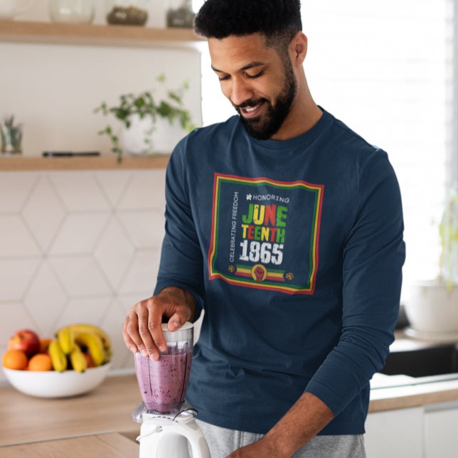 Camiseta Honrando 18 de junho de 1865 - Celebrando a Liberd (Criador carregado)