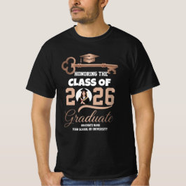 Camiseta Honrando a Turma de 2026 Graduado Personalizado K