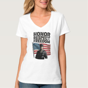 Camiseta Honrando Heroes Veteran Day Design Patriótico
