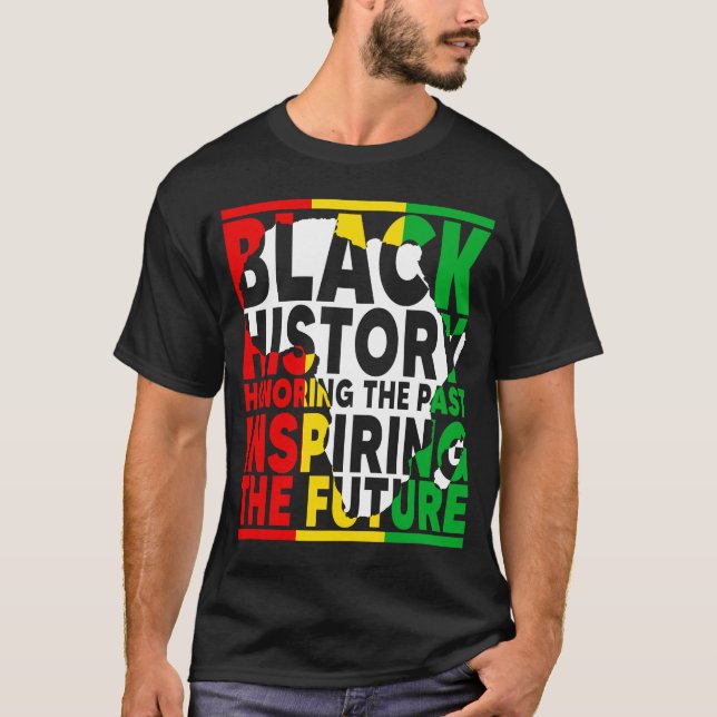 Camiseta Honrando o futuro inspirador do passado Eu sou a h (Frente)