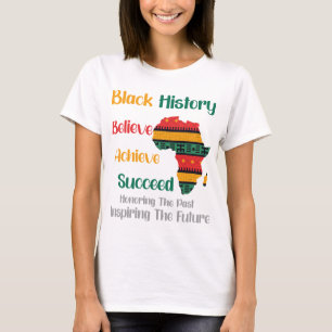 Camiseta Honrando o passado Inspirador Futuro Histórico Neg