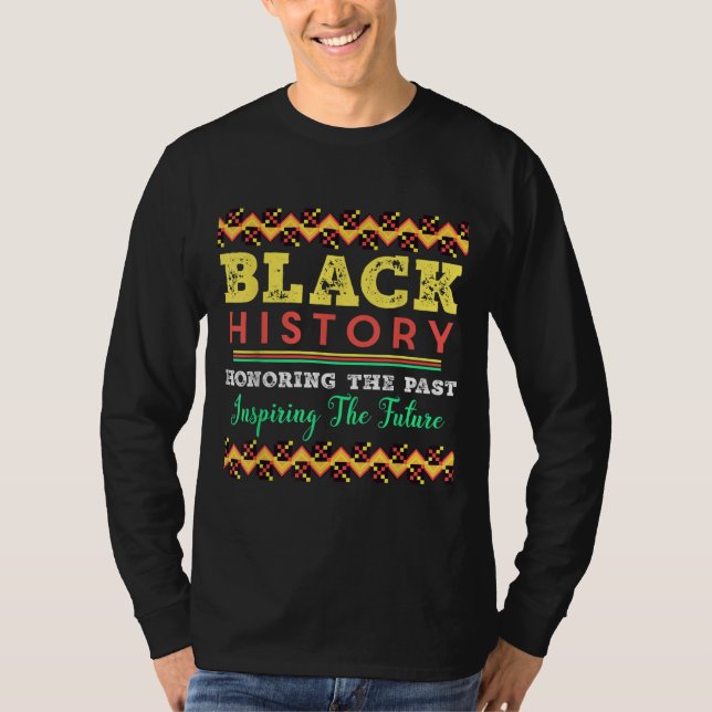 Camiseta Honrando o passado Inspirador Futuro Histórico Neg (Frente)