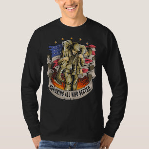 Camiseta Honrando Todos Que Nos Serviram De Memor Patriótic