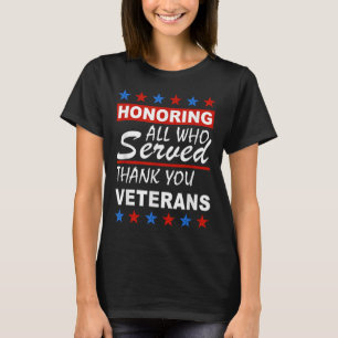 Camiseta Honrando Todos Que Serviram, Obrigado Dia dos Vete
