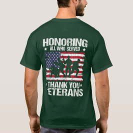Camiseta Honrando todos que serviram Obrigado Dia dos Veter