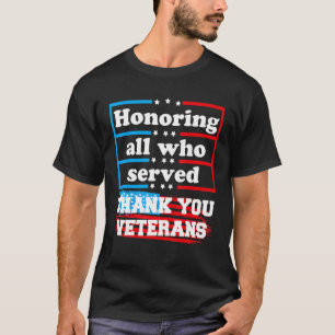 Camiseta Honrando Todos Que Serviram, Obrigado Veteranos Po