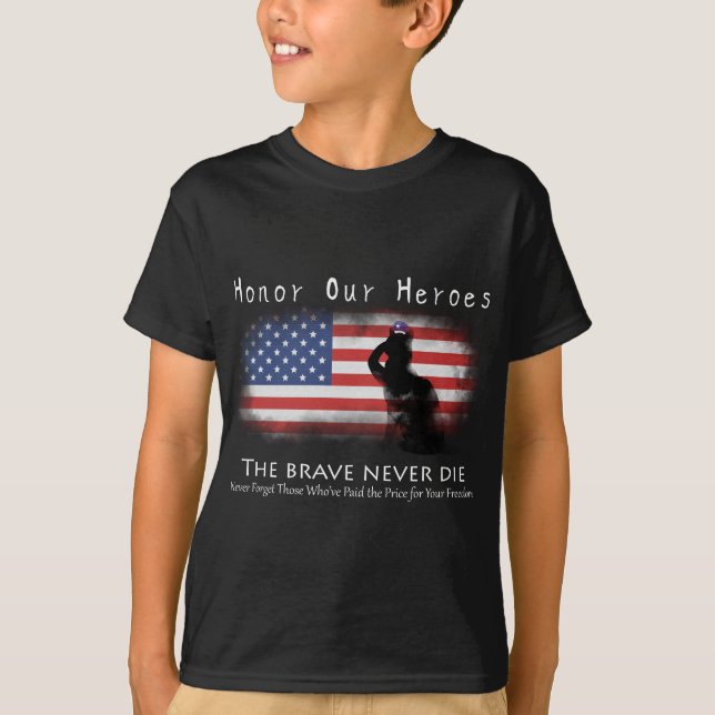 Camiseta Honre nossos heróis no Memorial Day (Frente)