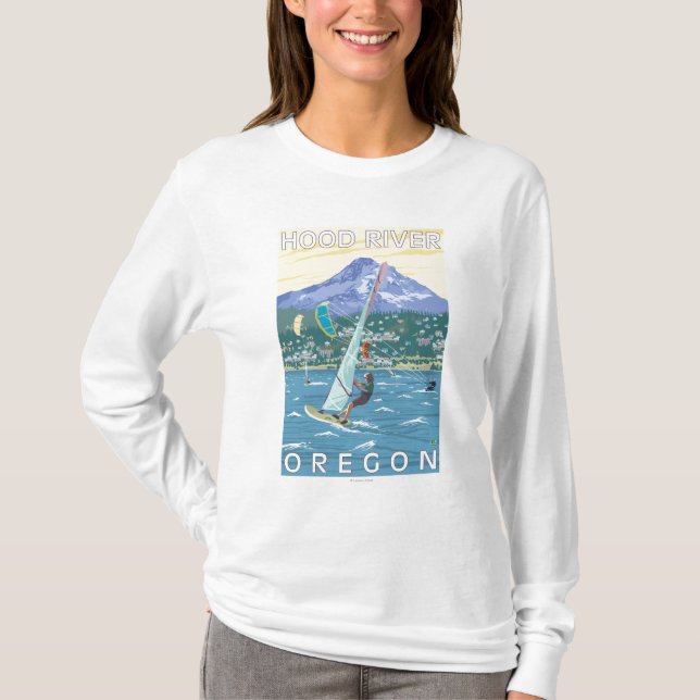 Camiseta Hood River, surfistas de ORWind & pensionistas do (Frente)