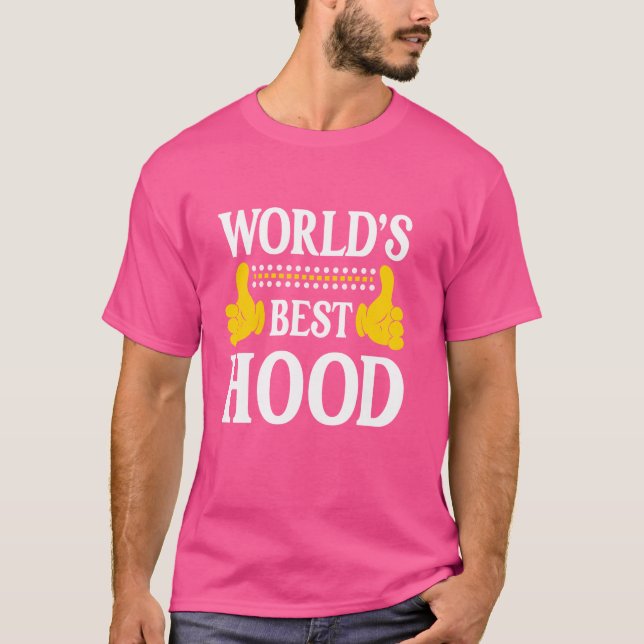 Camiseta Hood Surname Funny Team Family Sobrenome Mundo B (Frente)