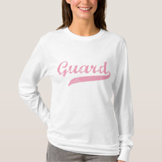 Camiseta Hoodie cor-de-rosa da guarda