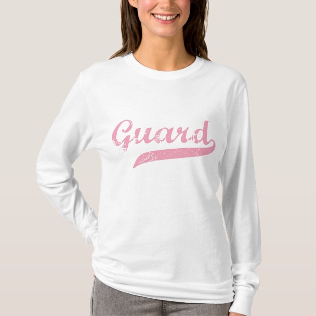 Camiseta Hoodie cor-de-rosa da guarda (Frente)