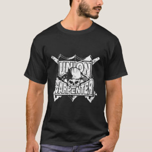 Camiseta Hoodie Crânio De Carpinteiro De União Duro