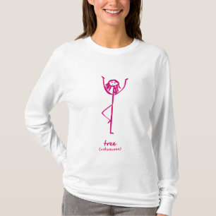 Camiseta Hoodie da árvore da menina da ioga