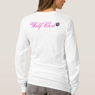 Camiseta Hoodie da menina do lobo