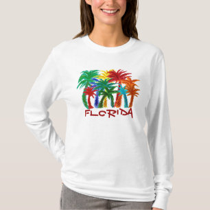 Camiseta Hoodie da palmeira das senhoras Florida