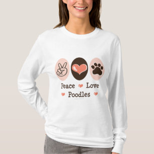 Camiseta Hoodie das caniches do amor da paz