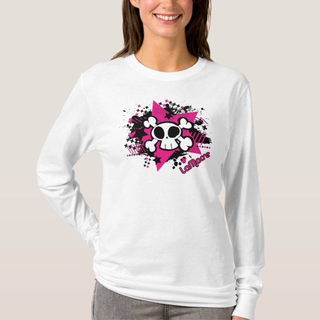 Camiseta Hoodie das meninas do crânio (Frente)