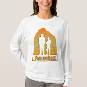 Camiseta Hoodie das mulheres da rocha dos pais